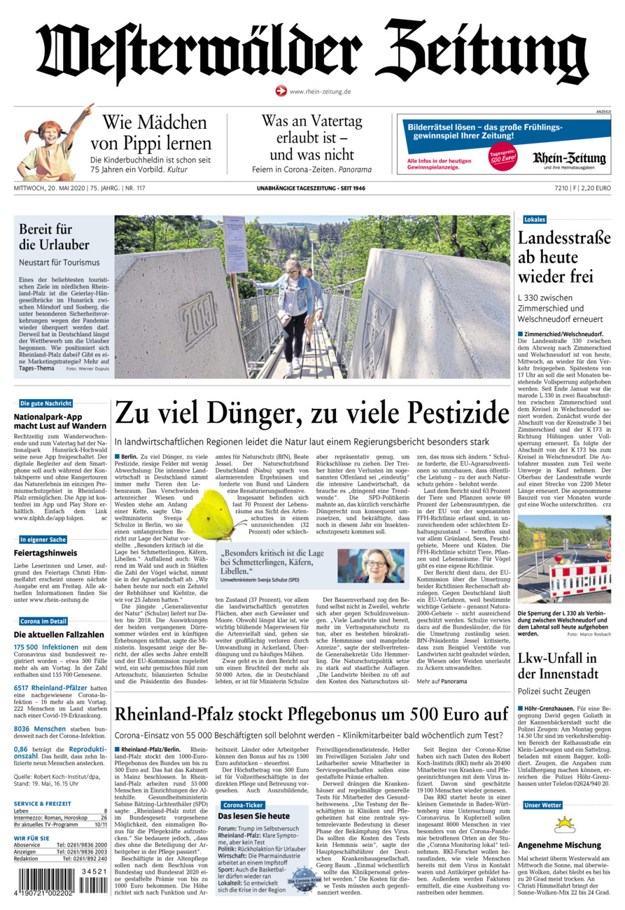 Westerwälder Zeitung vom Mittwoch, 20.05.2020