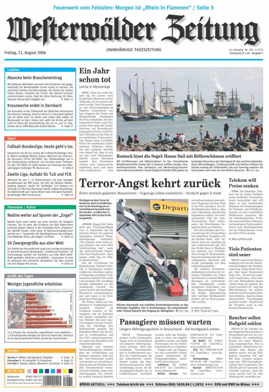 Westerwälder Zeitung vom Freitag, 11.08.2006