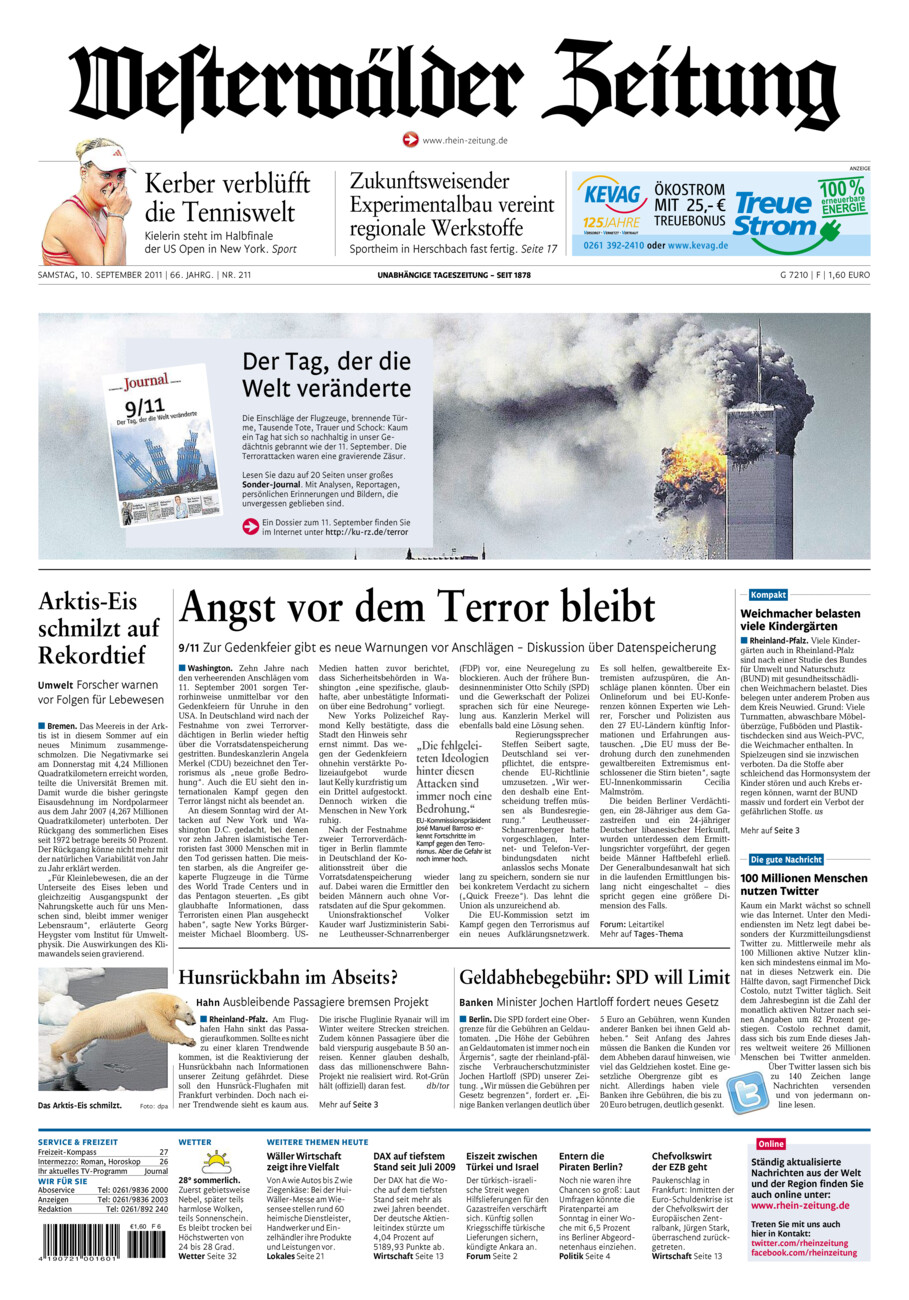Westerwälder Zeitung vom Samstag, 10.09.2011