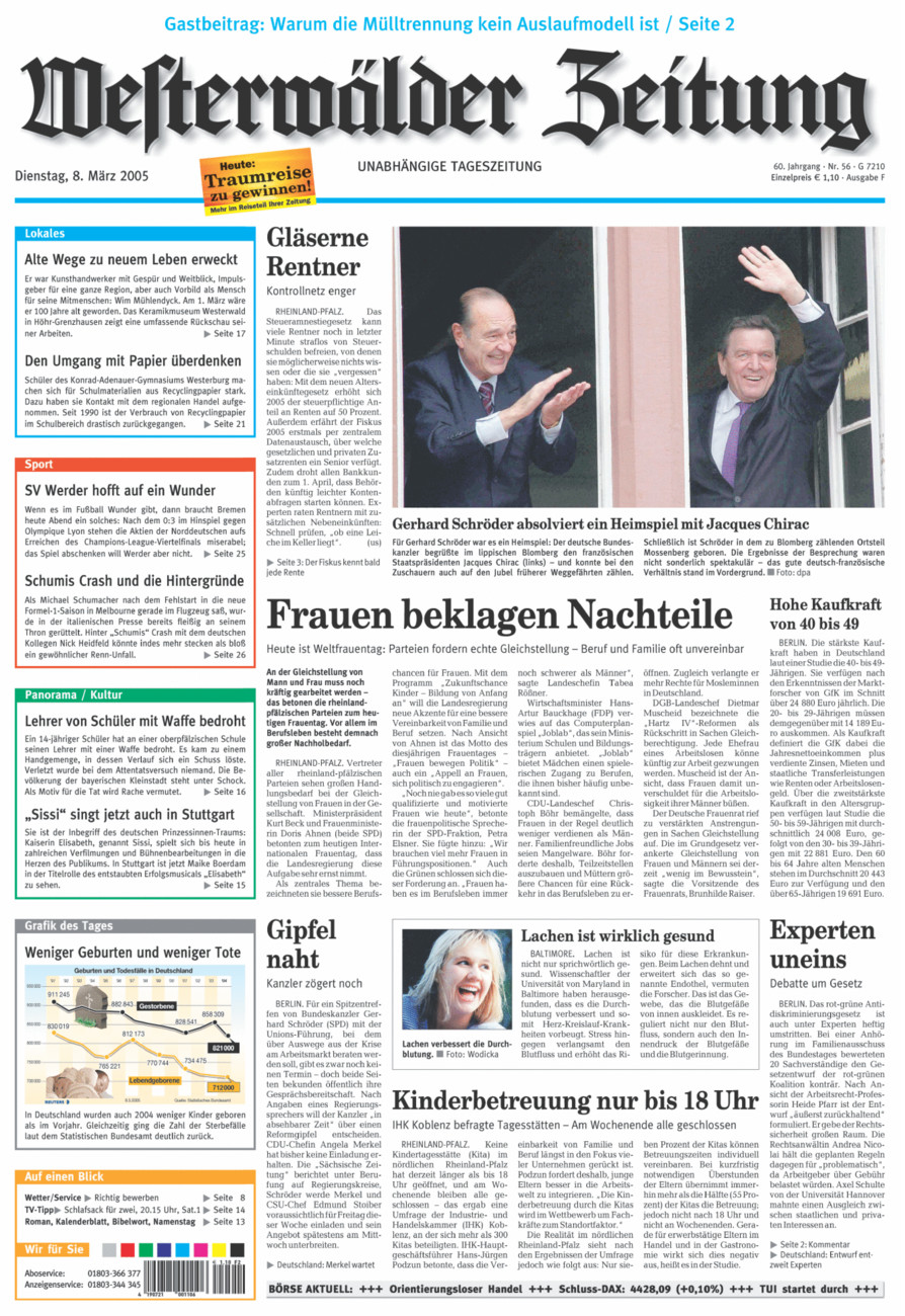 Westerwälder Zeitung vom Dienstag, 08.03.2005