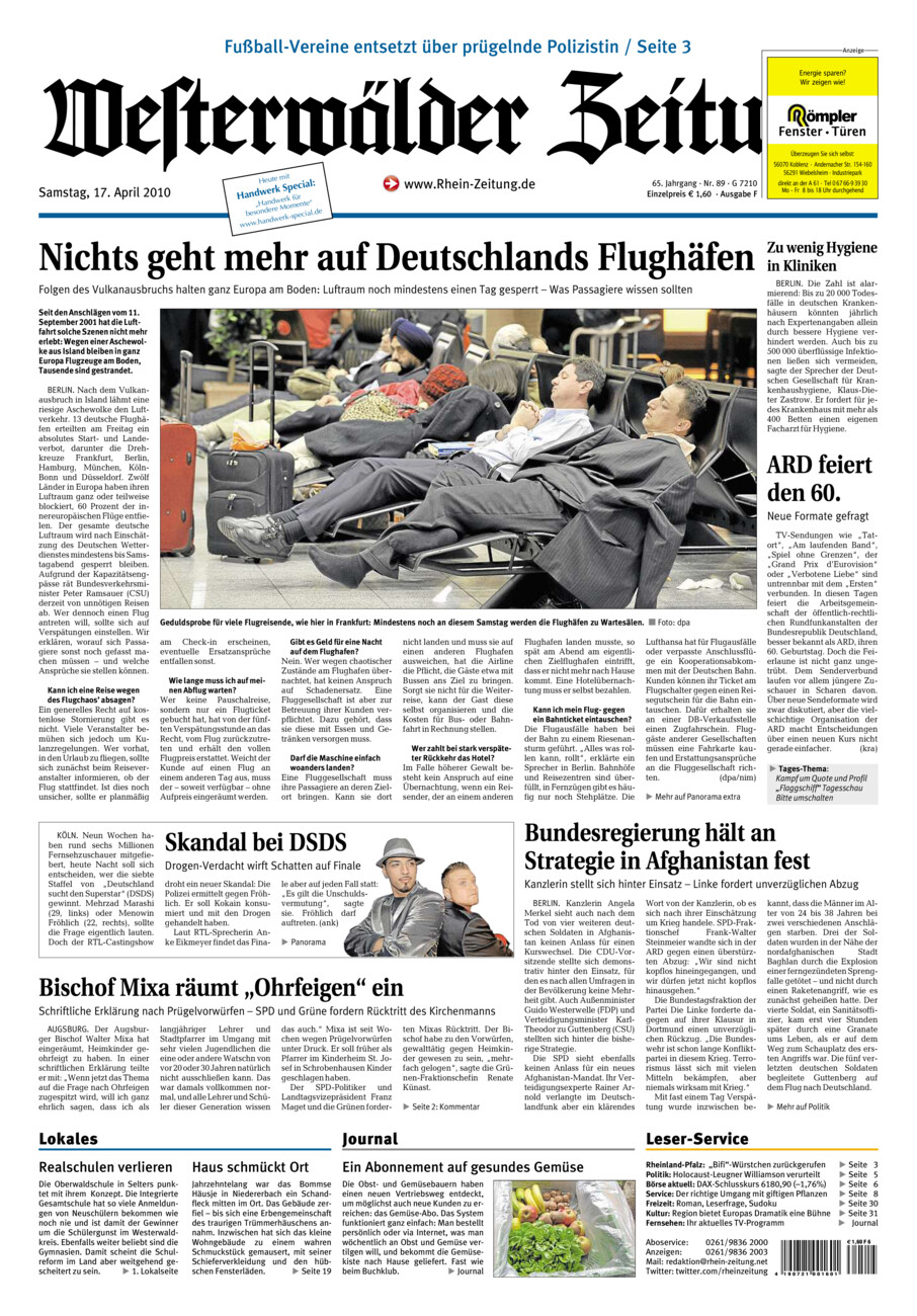 Westerwälder Zeitung vom Samstag, 17.04.2010