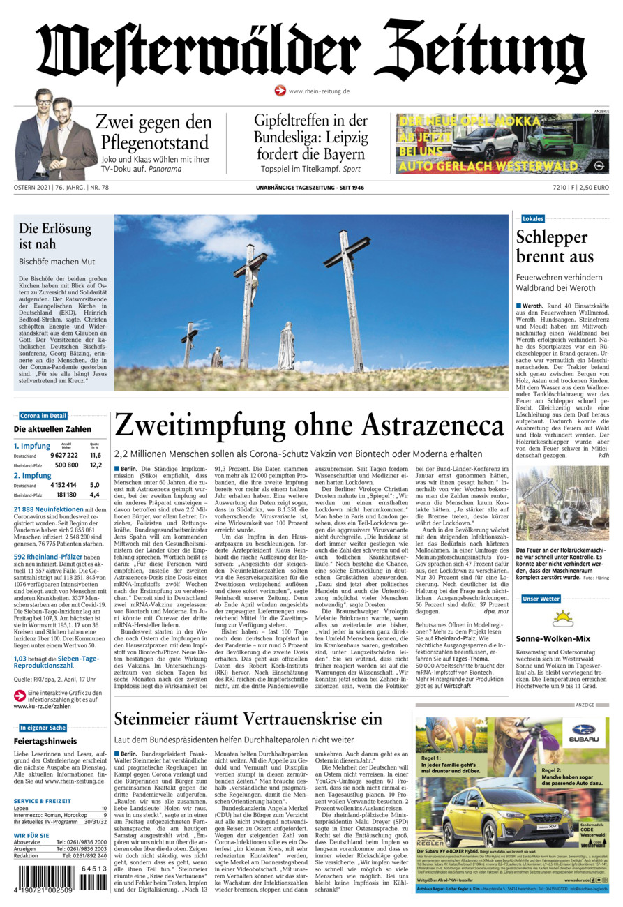 Westerwälder Zeitung vom Samstag, 03.04.2021