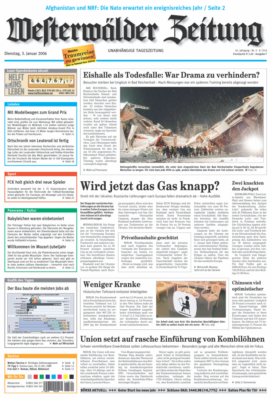 Westerwälder Zeitung vom Dienstag, 03.01.2006