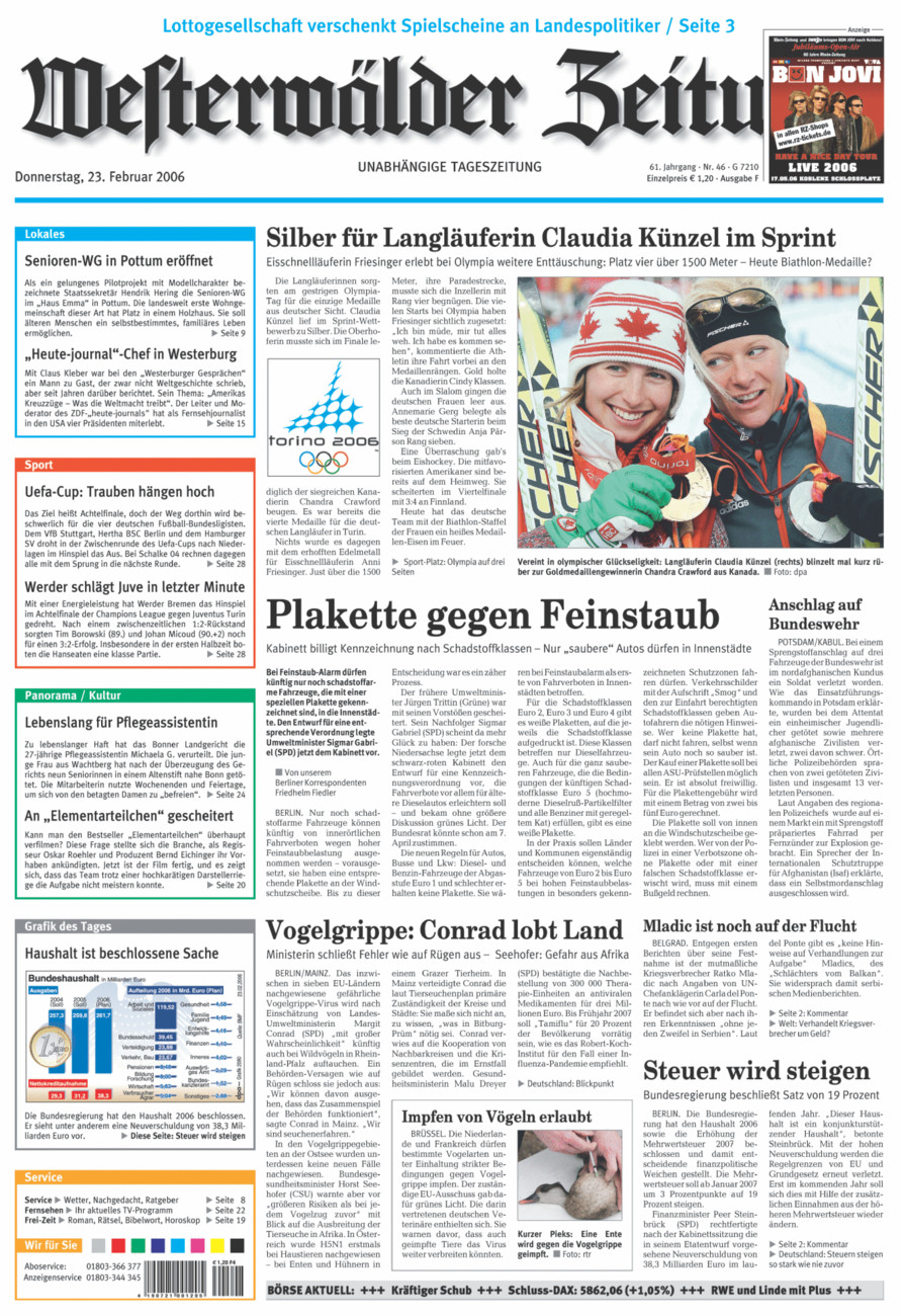 Westerwälder Zeitung vom Donnerstag, 23.02.2006