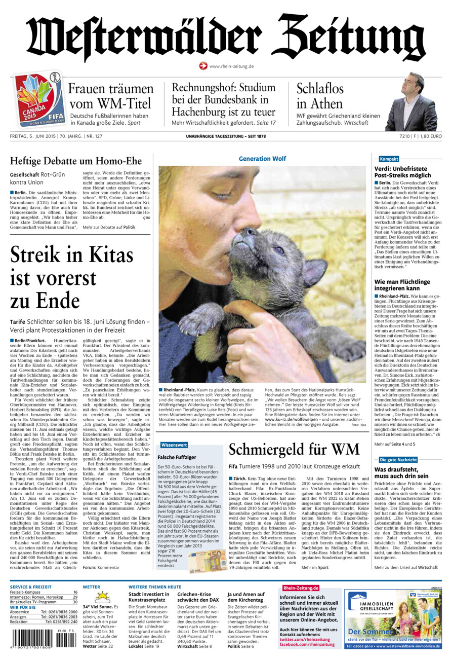 Westerwälder Zeitung vom Freitag, 05.06.2015