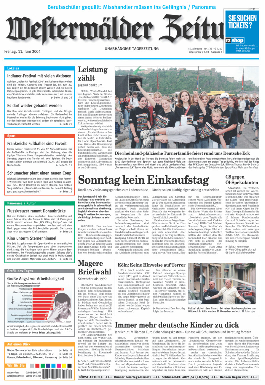Westerwälder Zeitung vom Freitag, 11.06.2004