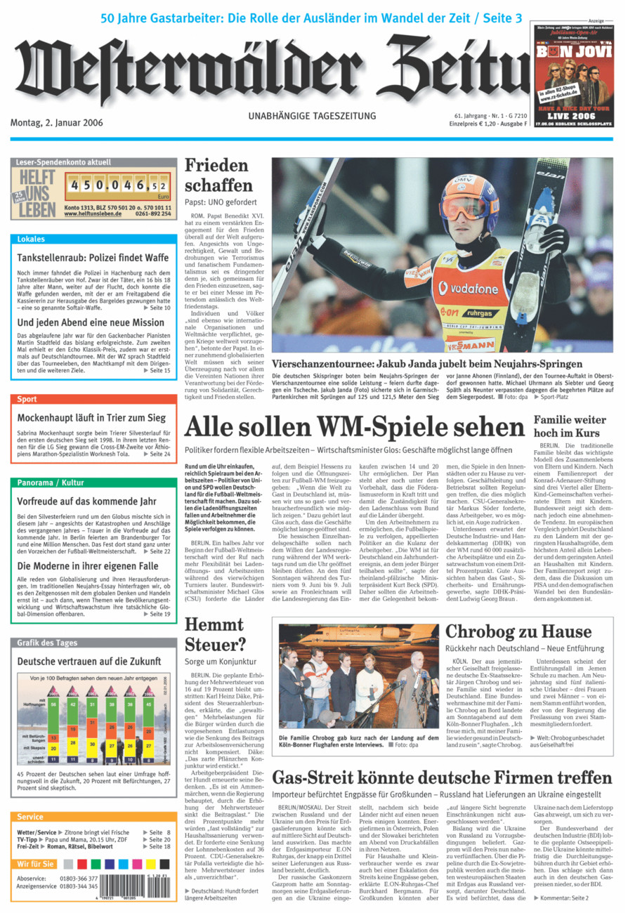 Westerwälder Zeitung vom Montag, 02.01.2006