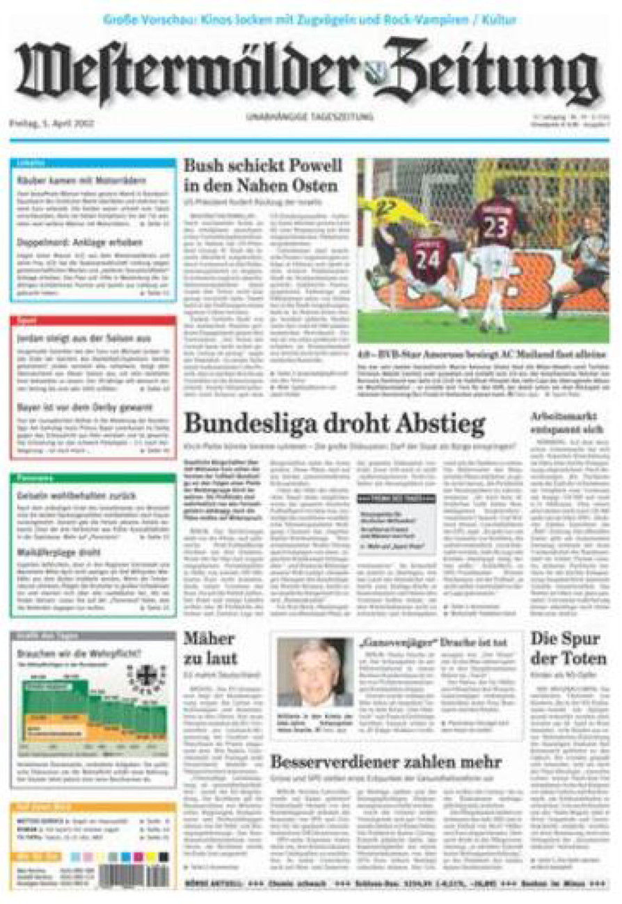 Westerwälder Zeitung vom Freitag, 05.04.2002
