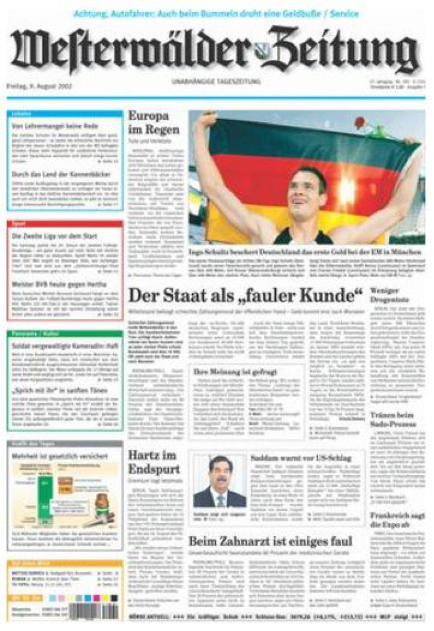 Westerwälder Zeitung vom Freitag, 09.08.2002