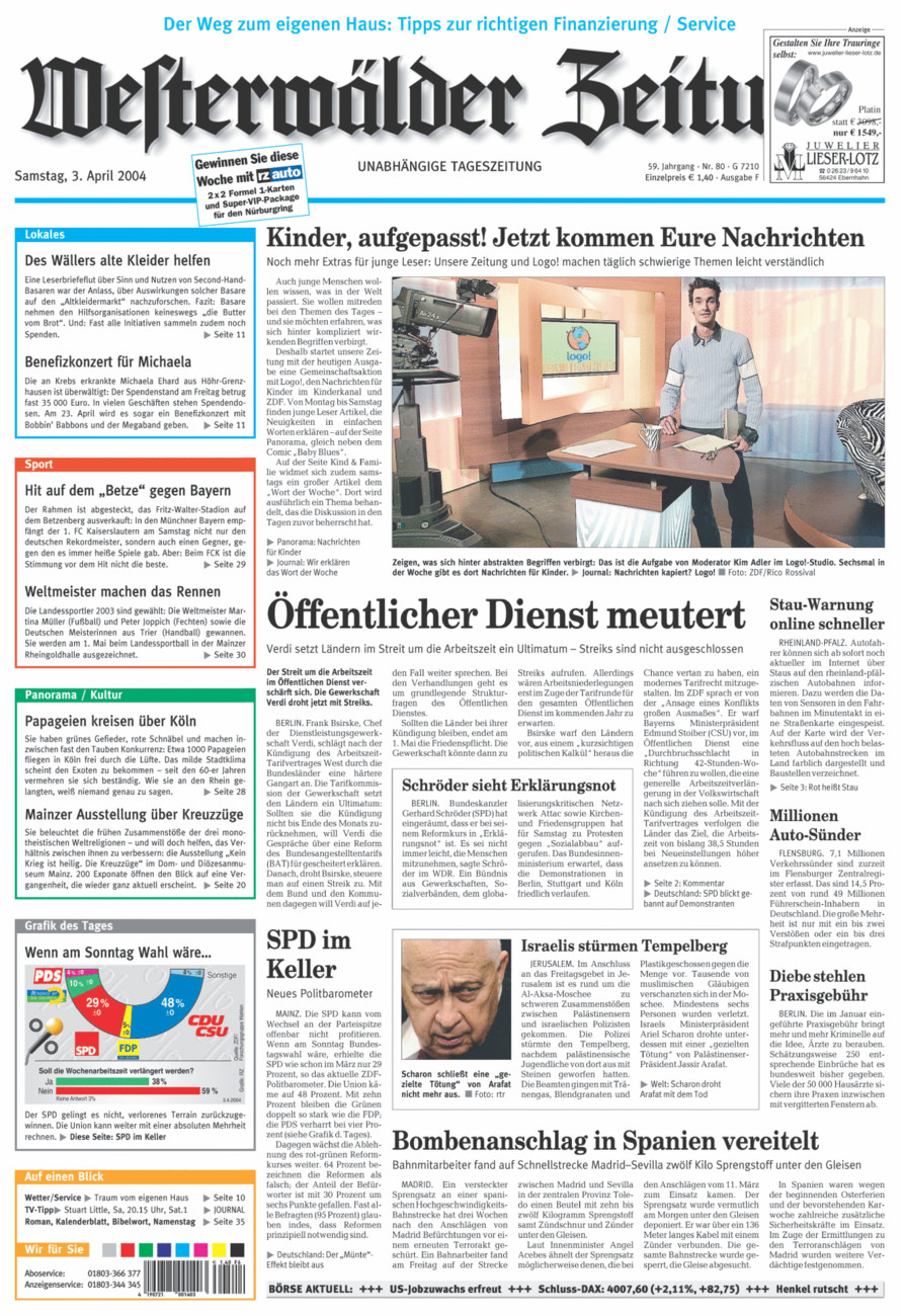 Westerwälder Zeitung vom Samstag, 03.04.2004