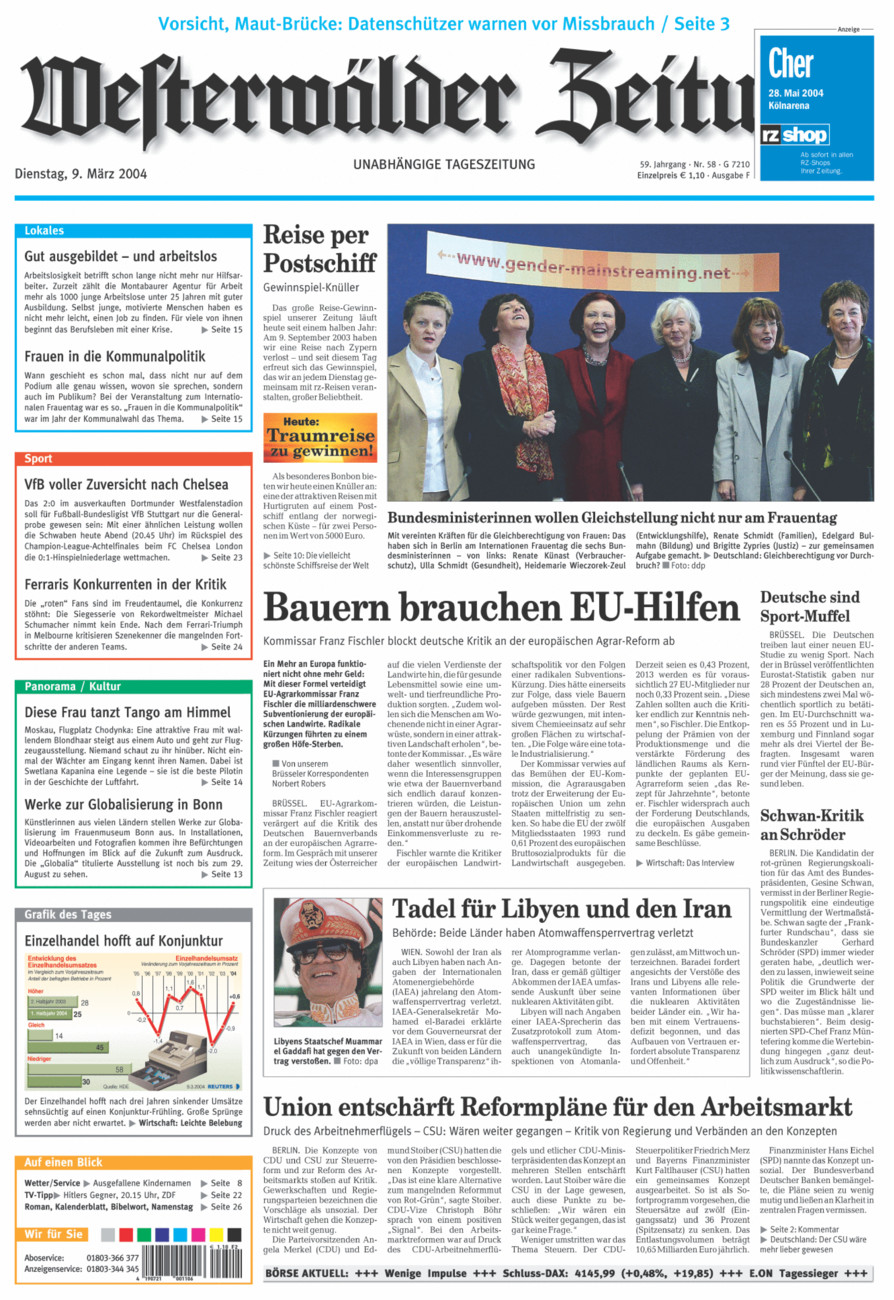 Westerwälder Zeitung vom Dienstag, 09.03.2004