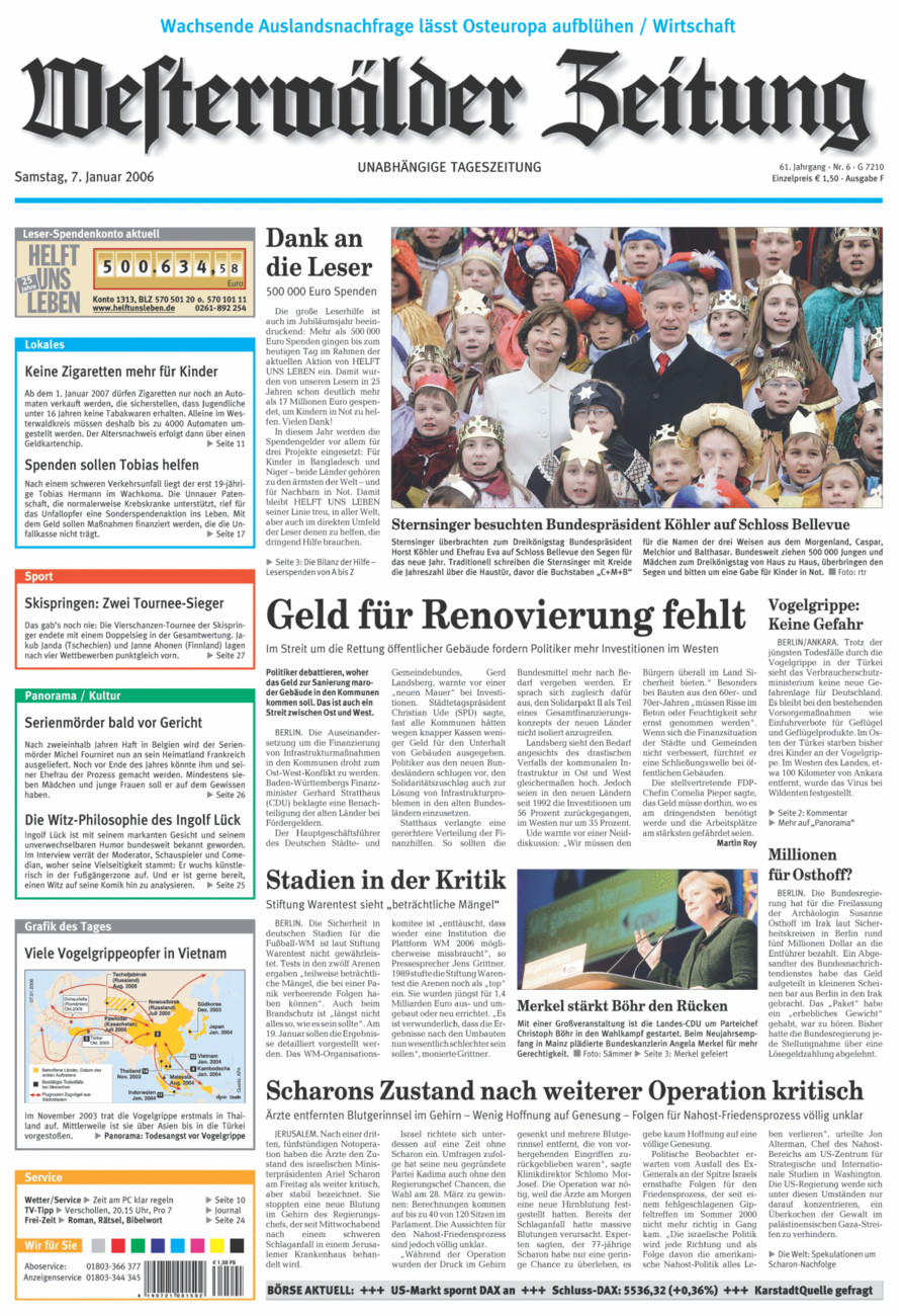 Westerwälder Zeitung vom Samstag, 07.01.2006