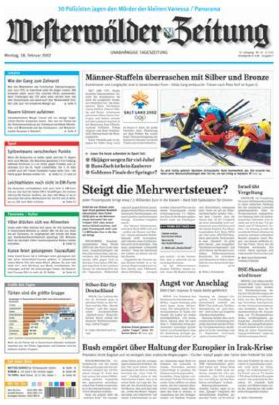 Westerwälder Zeitung vom Montag, 18.02.2002