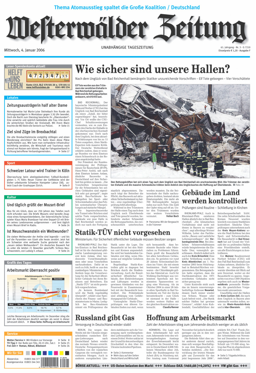 Westerwälder Zeitung vom Mittwoch, 04.01.2006