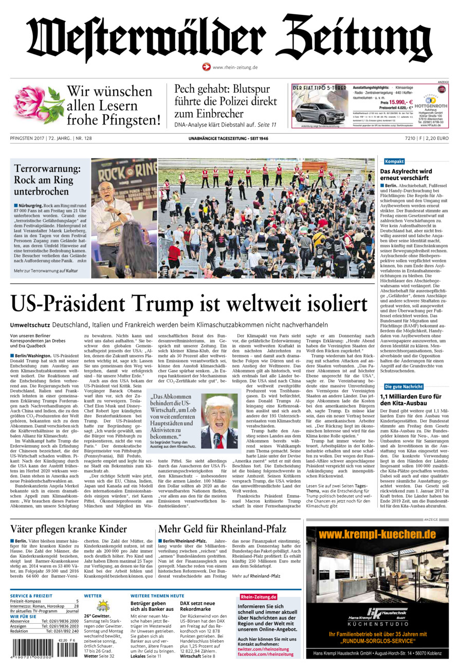 Westerwälder Zeitung vom Samstag, 03.06.2017
