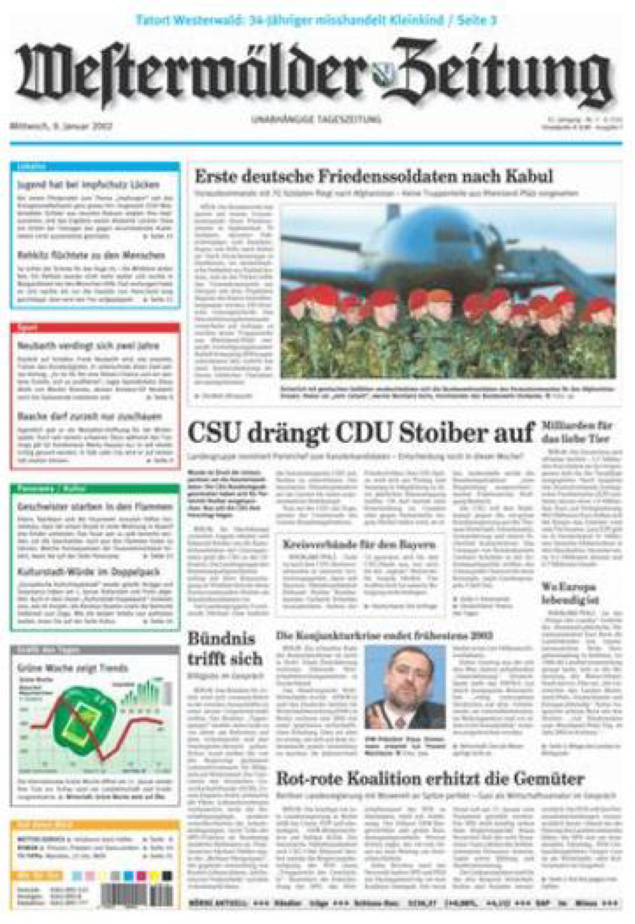Westerwälder Zeitung vom Mittwoch, 09.01.2002