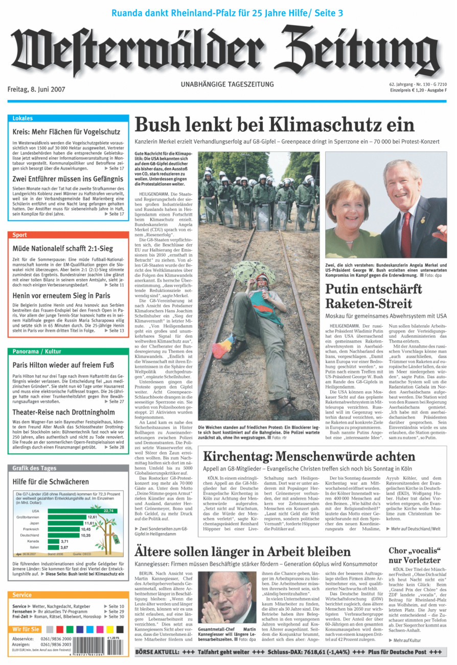 Westerwälder Zeitung vom Freitag, 08.06.2007