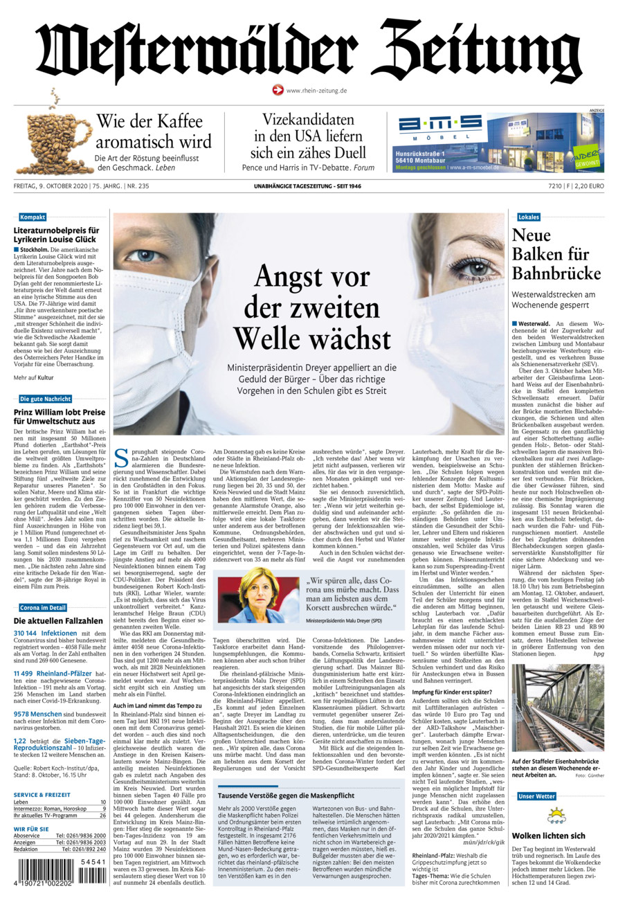 Westerwälder Zeitung vom Freitag, 09.10.2020