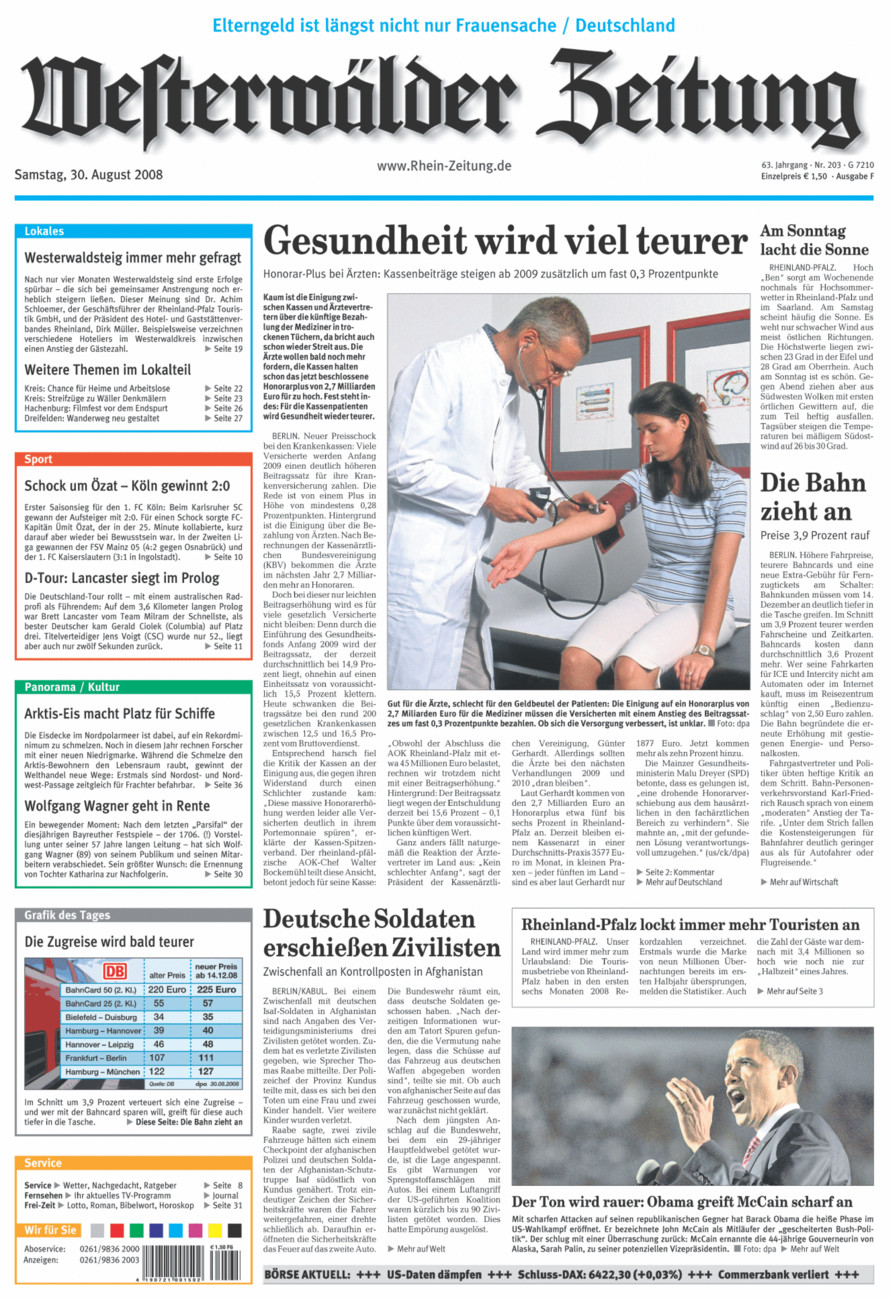 Westerwälder Zeitung vom Samstag, 30.08.2008