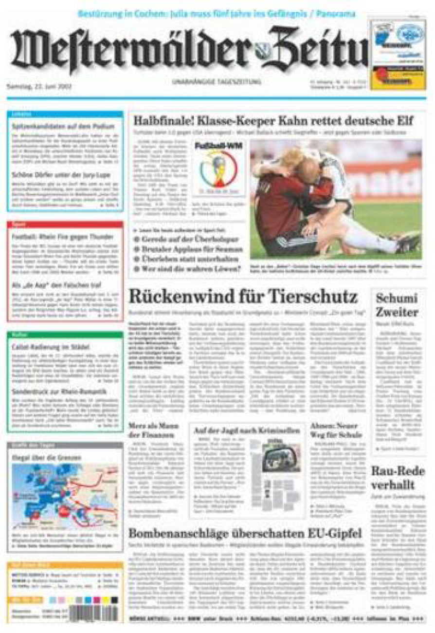 Westerwälder Zeitung vom Samstag, 22.06.2002