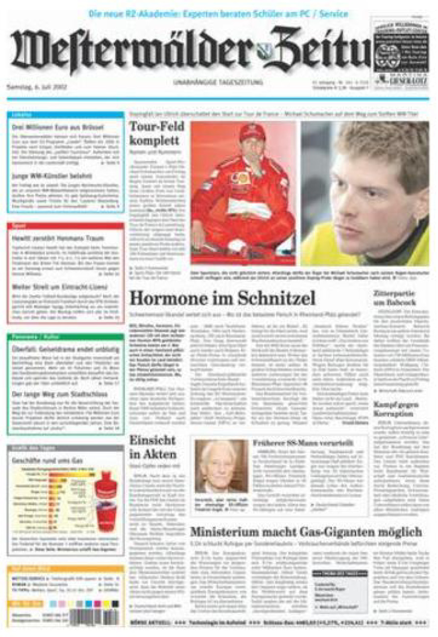 Westerwälder Zeitung vom Samstag, 06.07.2002