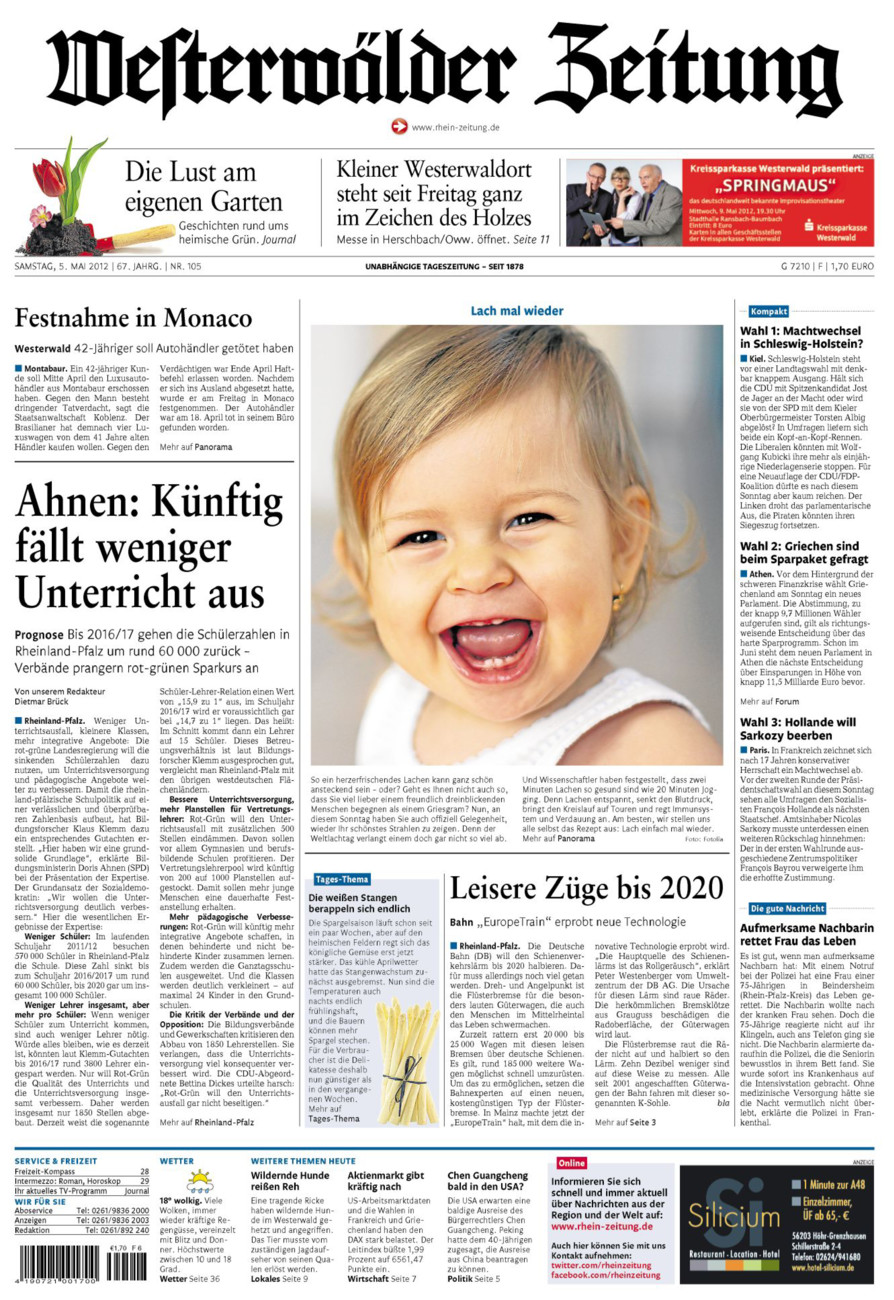 Westerwälder Zeitung vom Samstag, 05.05.2012