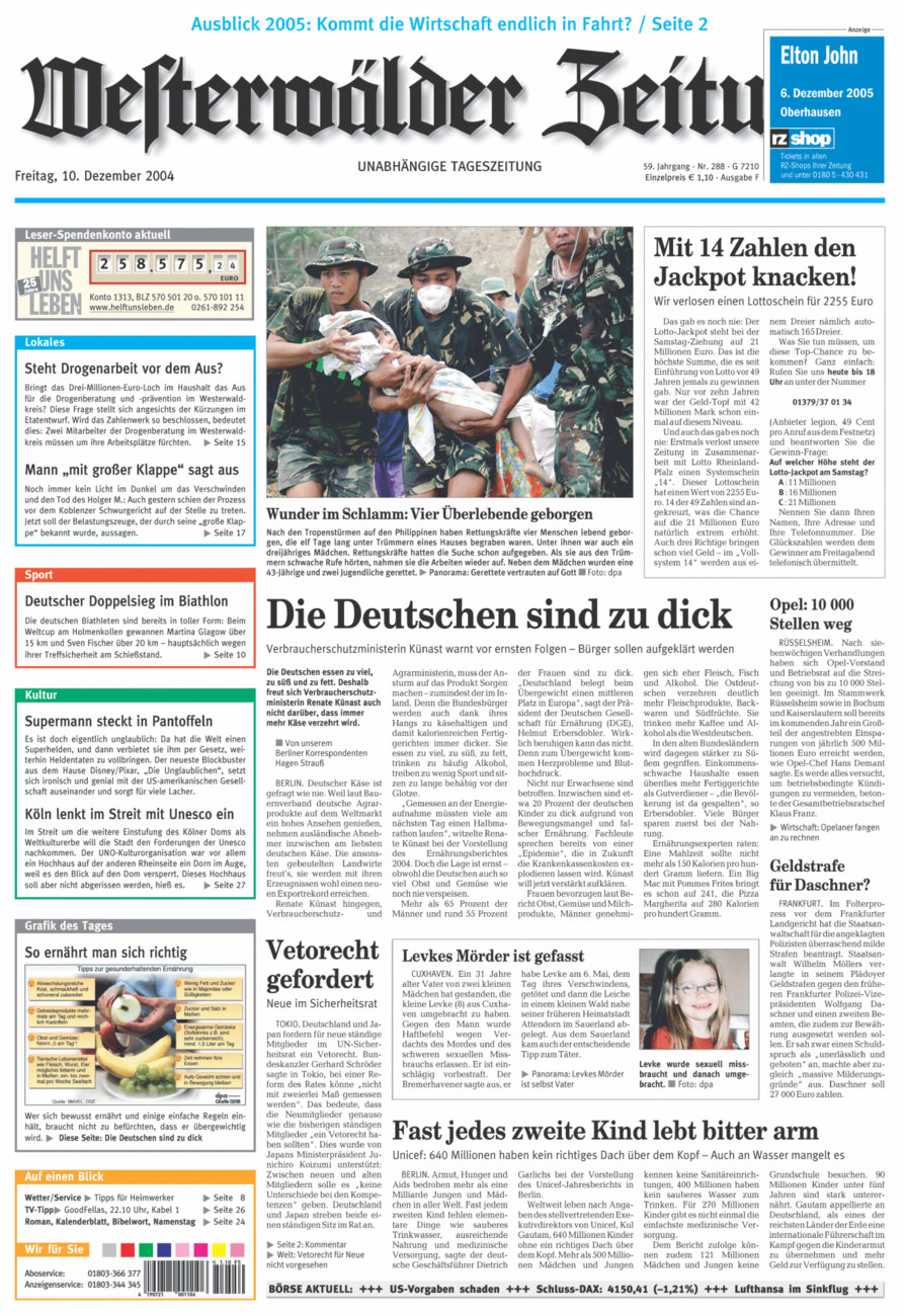 Westerwälder Zeitung vom Freitag, 10.12.2004