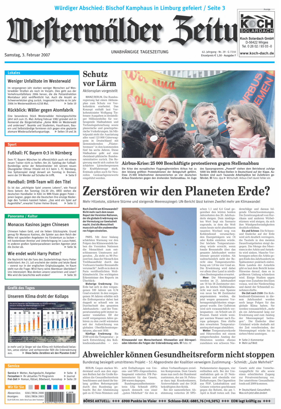 Westerwälder Zeitung vom Samstag, 03.02.2007