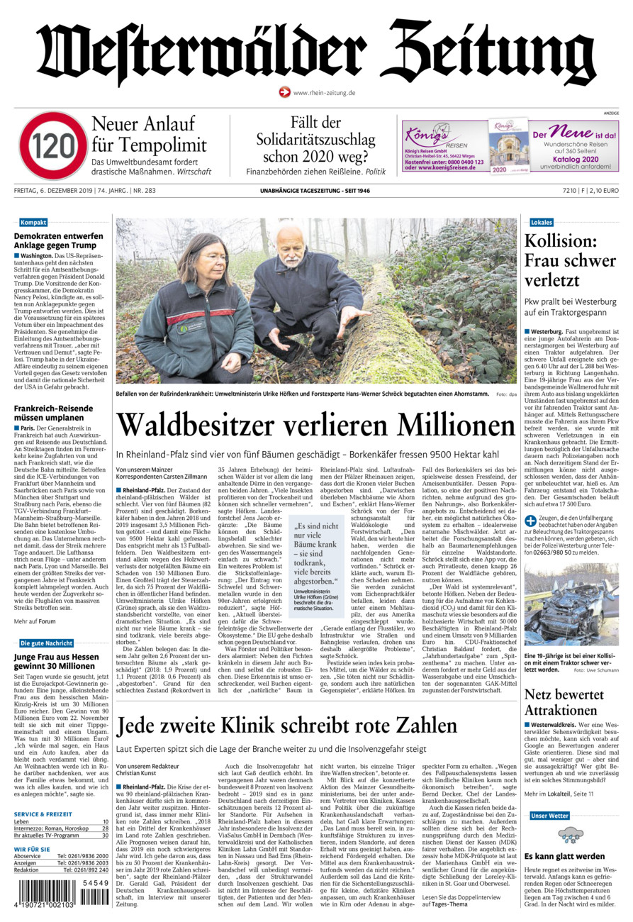 Westerwälder Zeitung vom Freitag, 06.12.2019