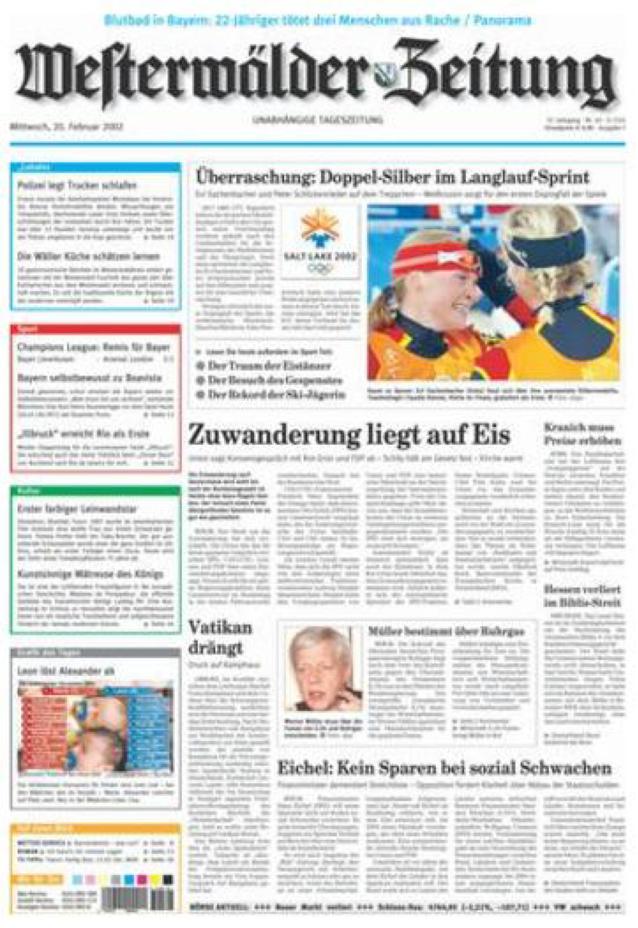Westerwälder Zeitung vom Mittwoch, 20.02.2002