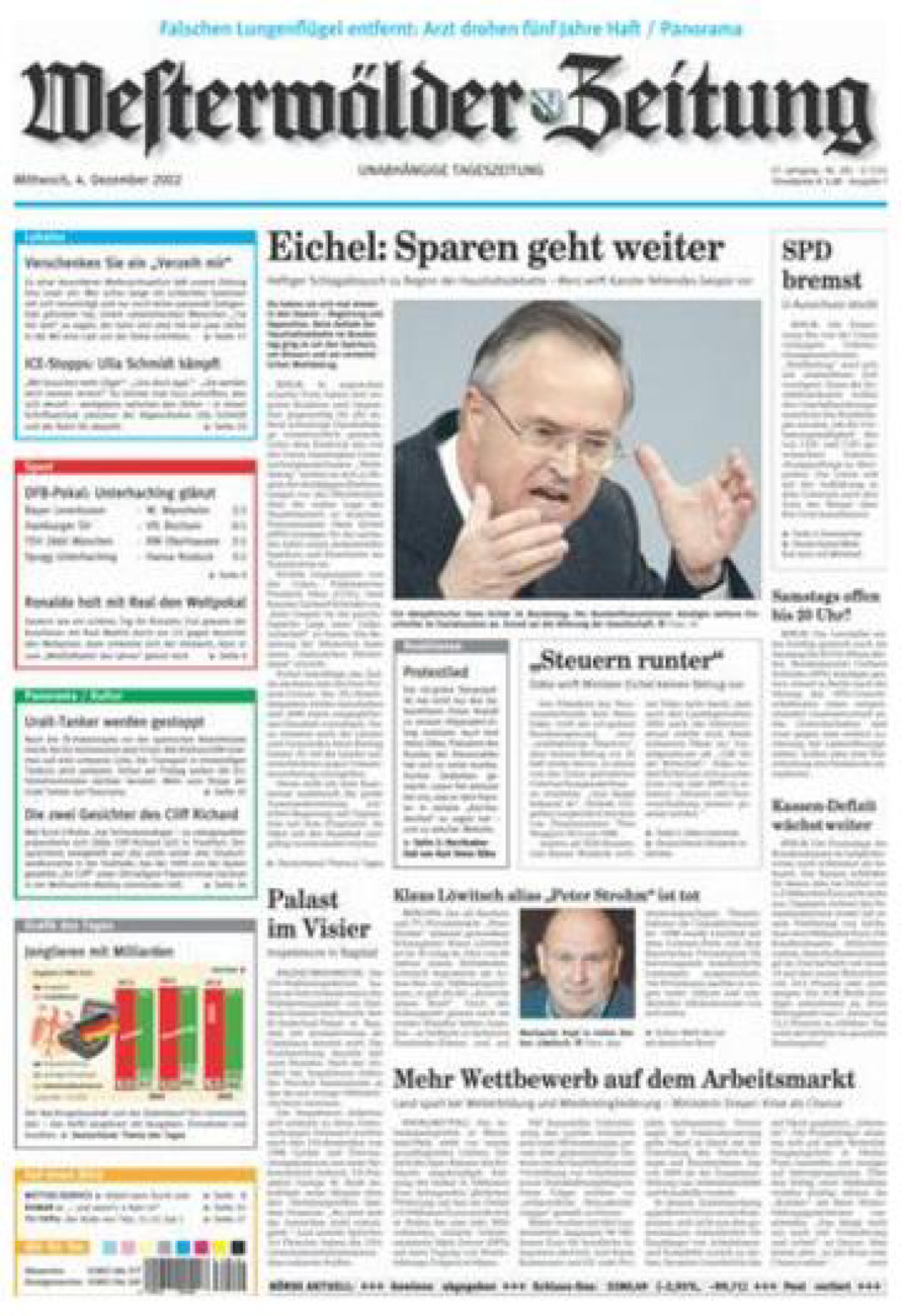 Westerwälder Zeitung vom Mittwoch, 04.12.2002