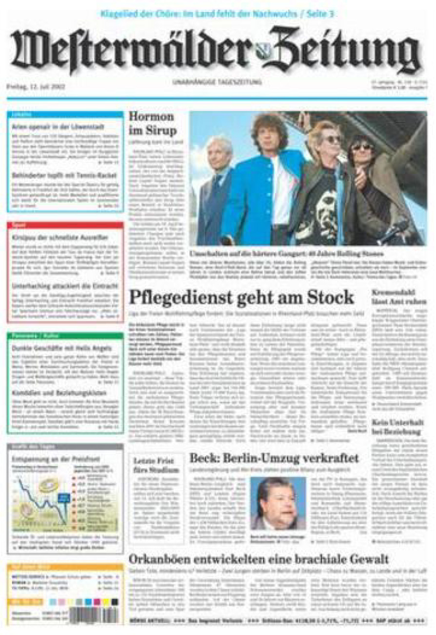 Westerwälder Zeitung vom Freitag, 12.07.2002