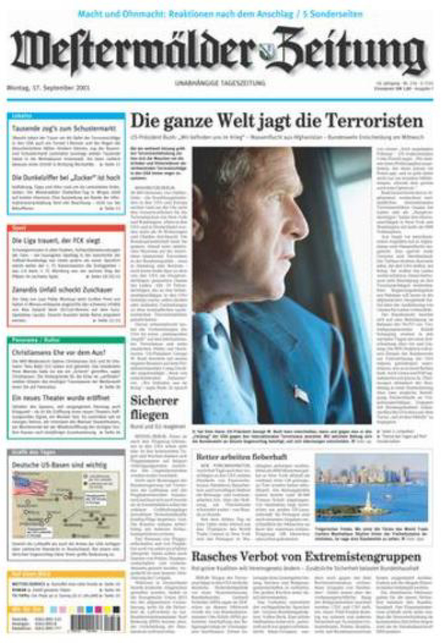 Westerwälder Zeitung vom Montag, 17.09.2001