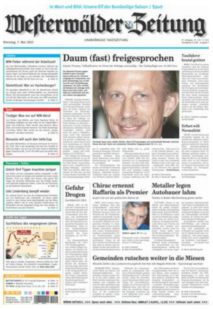Westerwälder Zeitung vom Dienstag, 07.05.2002