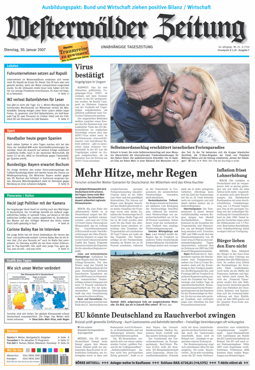 Westerwälder Zeitung vom Dienstag, 30.01.2007
