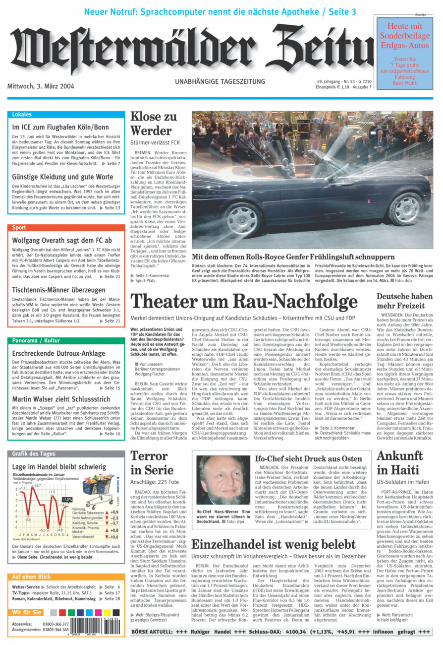 Westerwälder Zeitung vom Mittwoch, 03.03.2004