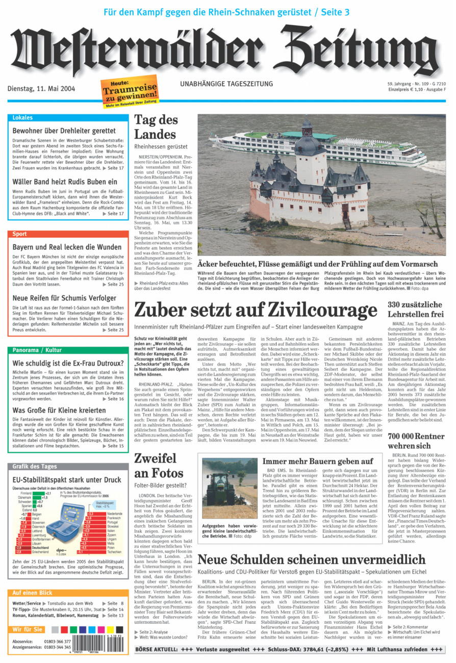 Westerwälder Zeitung vom Dienstag, 11.05.2004
