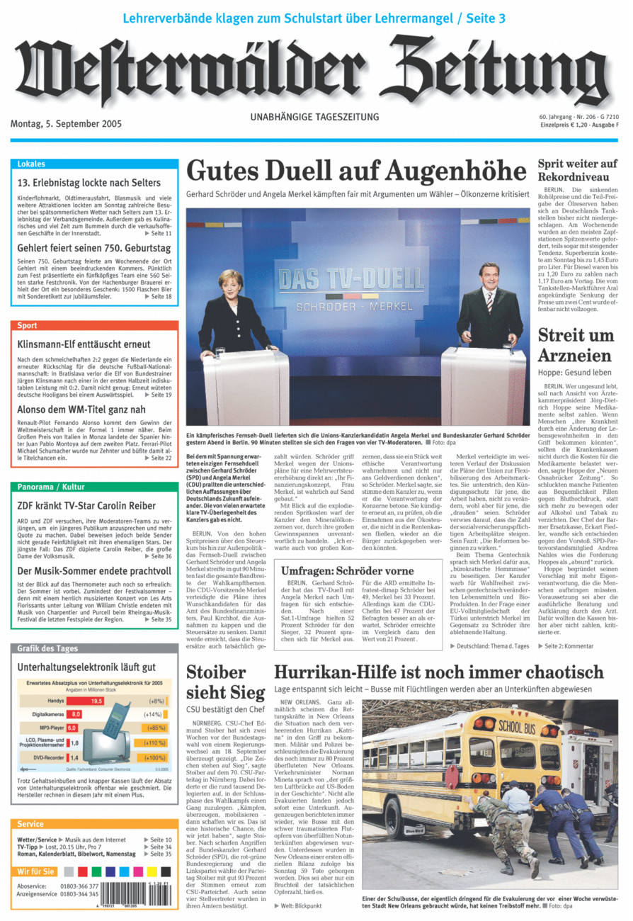 Westerwälder Zeitung vom Montag, 05.09.2005