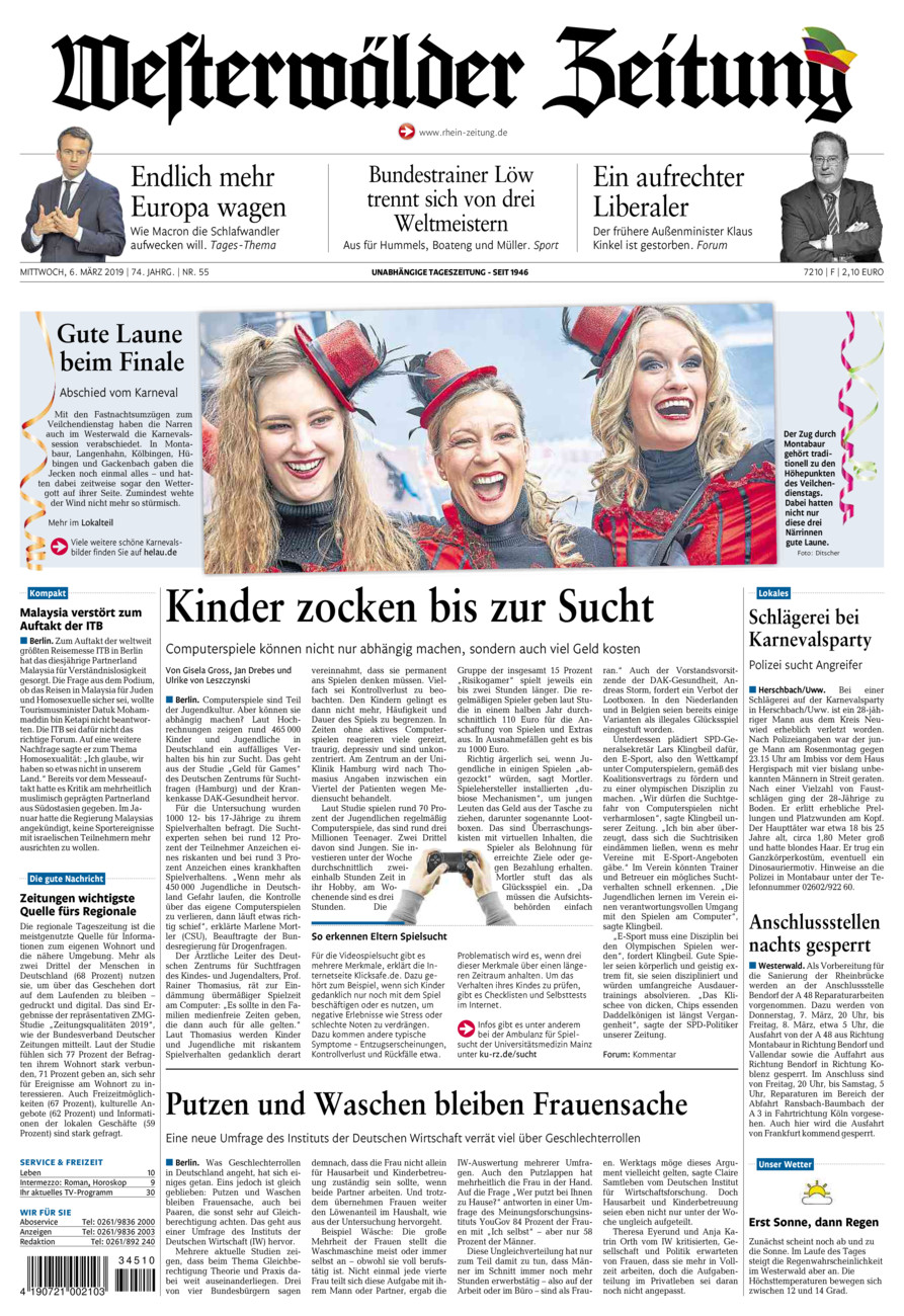 Westerwälder Zeitung vom Mittwoch, 06.03.2019