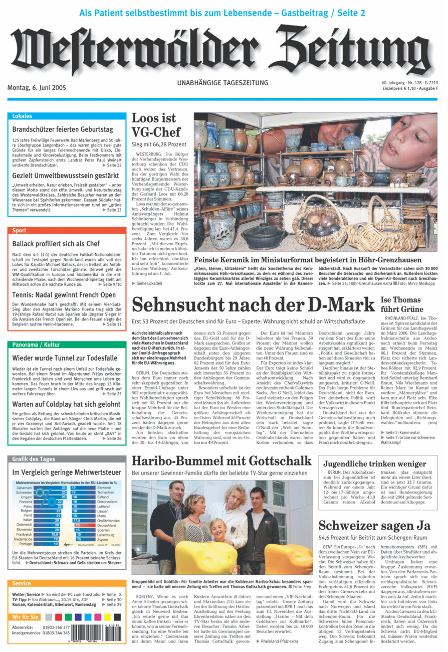 Westerwälder Zeitung vom Montag, 06.06.2005