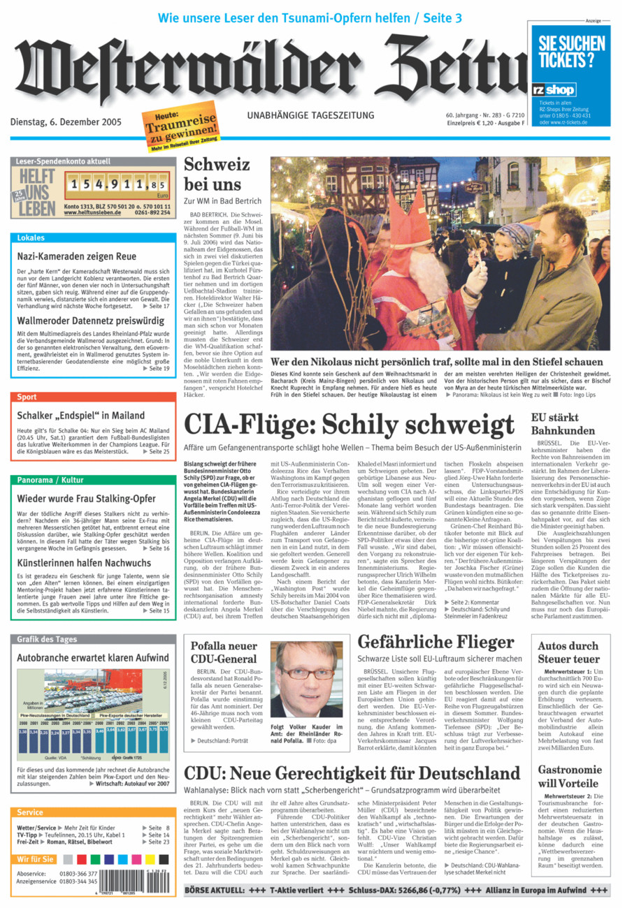 Westerwälder Zeitung vom Dienstag, 06.12.2005