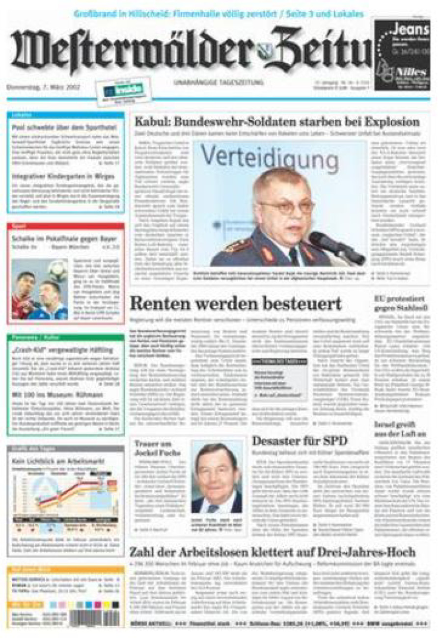 Westerwälder Zeitung vom Donnerstag, 07.03.2002