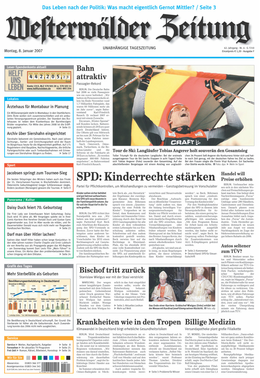 Westerwälder Zeitung vom Montag, 08.01.2007