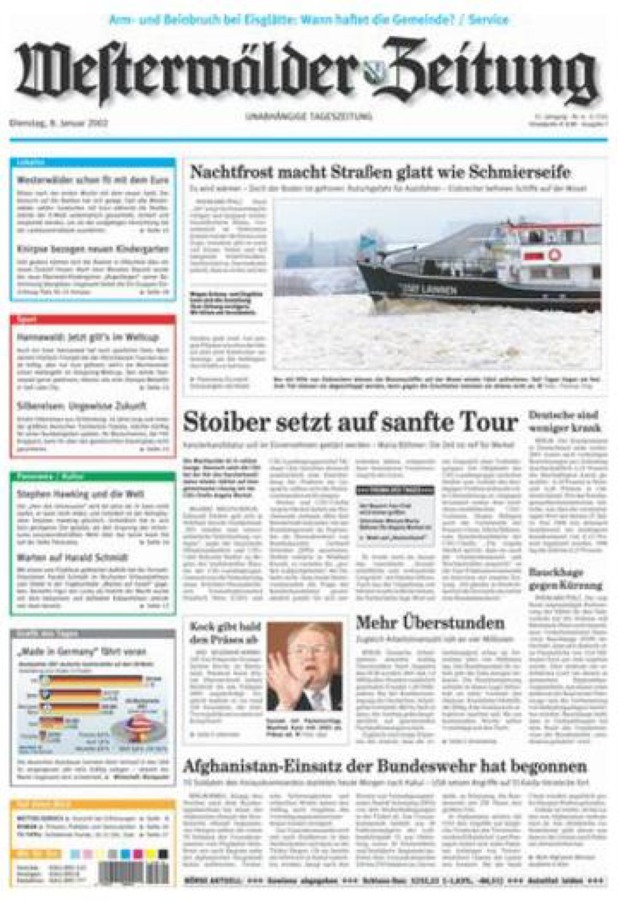 Westerwälder Zeitung vom Dienstag, 08.01.2002