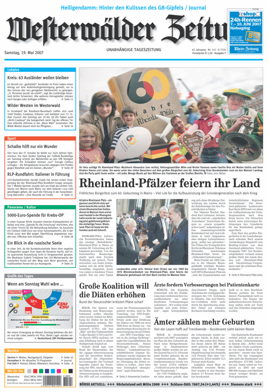 Westerwälder Zeitung vom Samstag, 19.05.2007