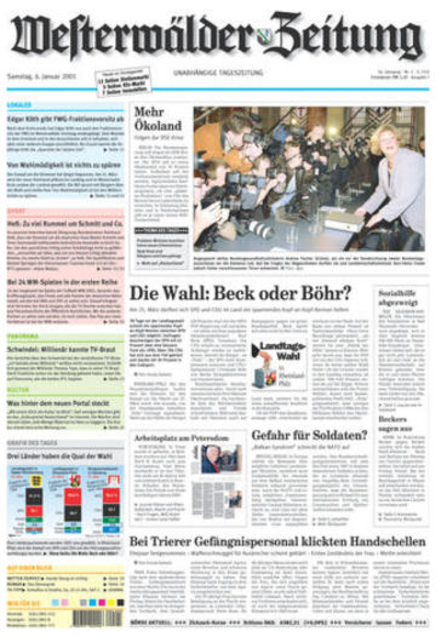Westerwälder Zeitung vom Samstag, 06.01.2001