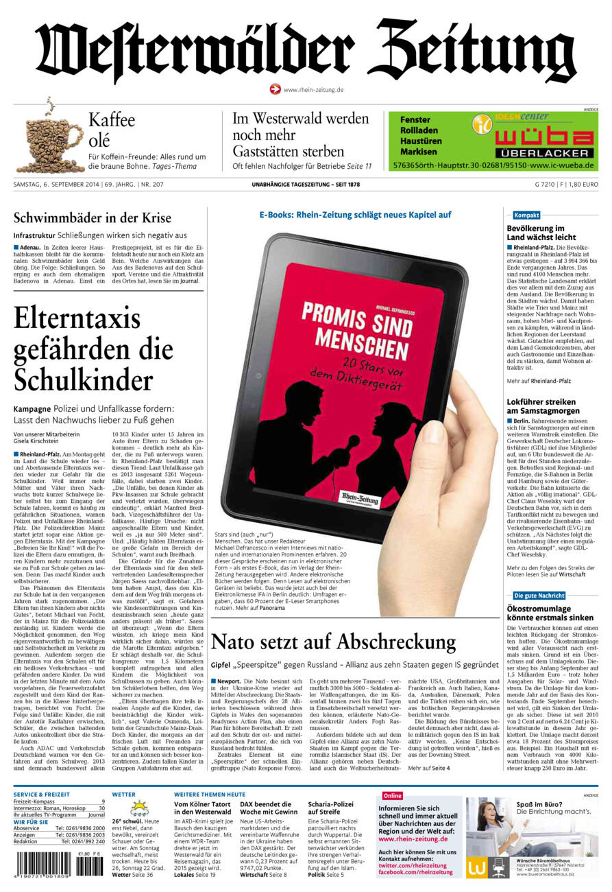 Westerwälder Zeitung vom Samstag, 06.09.2014