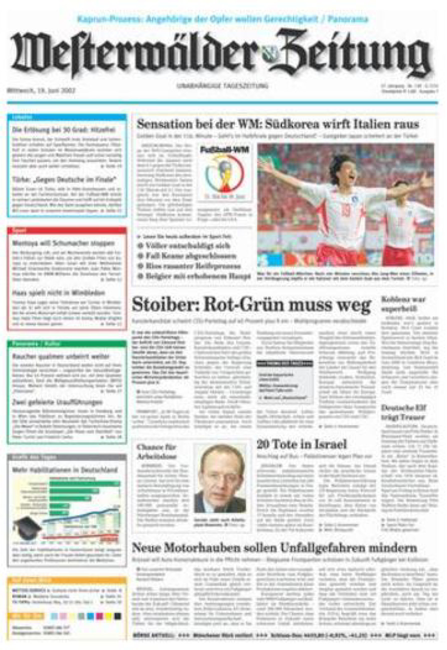 Westerwälder Zeitung vom Mittwoch, 19.06.2002