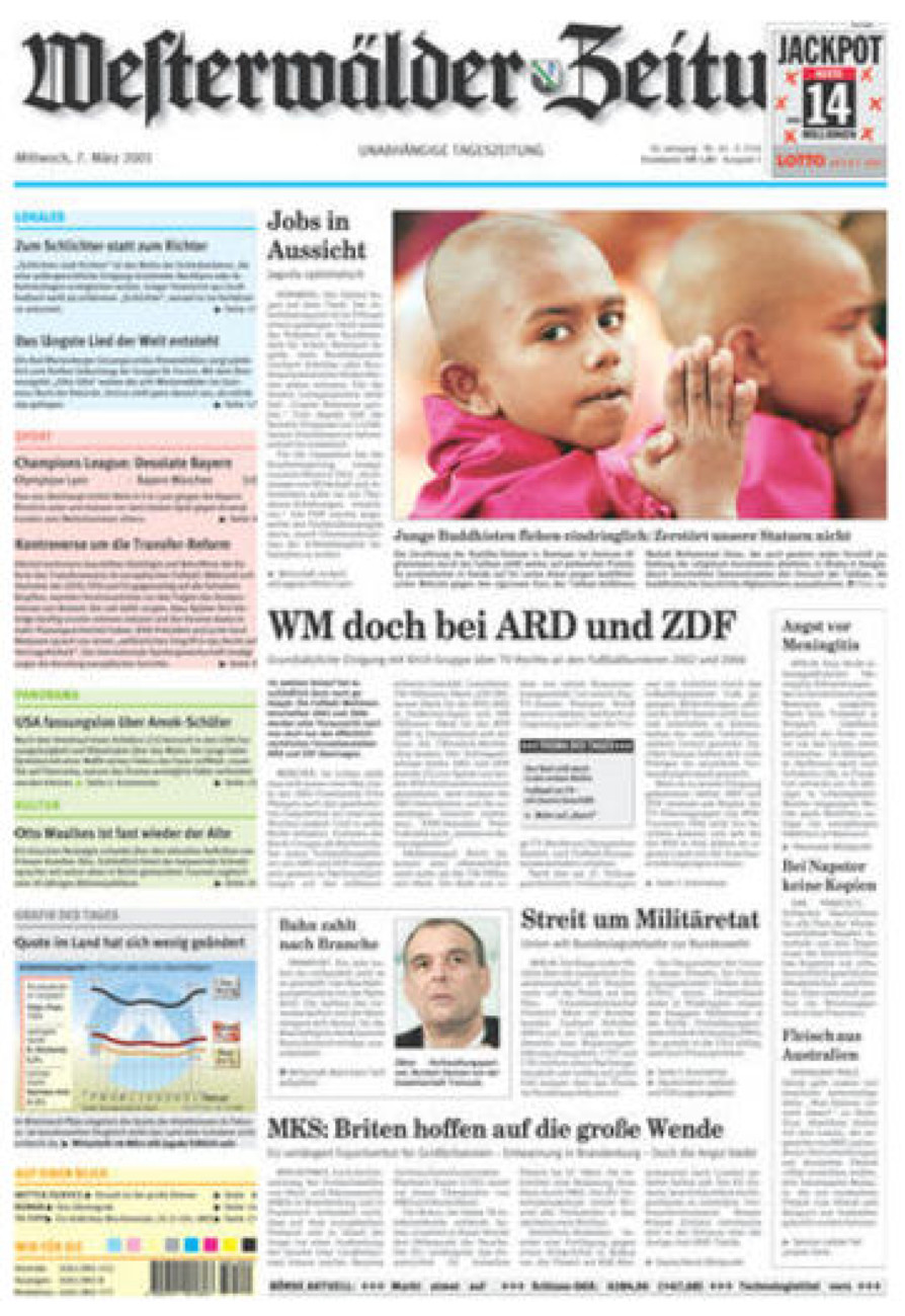 Westerwälder Zeitung vom Mittwoch, 07.03.2001
