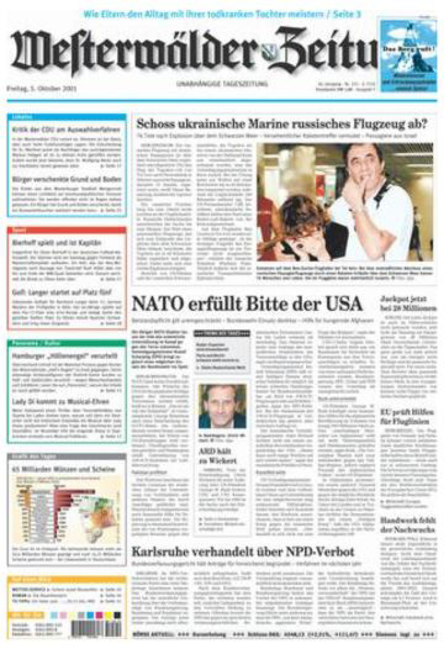 Westerwälder Zeitung vom Freitag, 05.10.2001